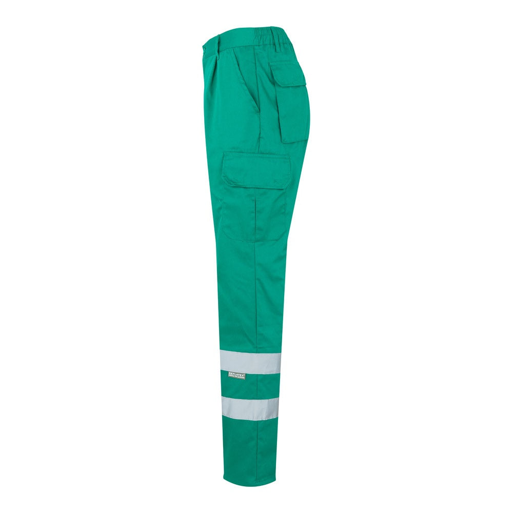 VL ASCLEPIUS promotional workwear garment in green (detail view) with custom logo branding