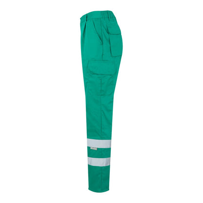 VL ASCLEPIUS promotional workwear garment in green (detail view) with custom logo branding