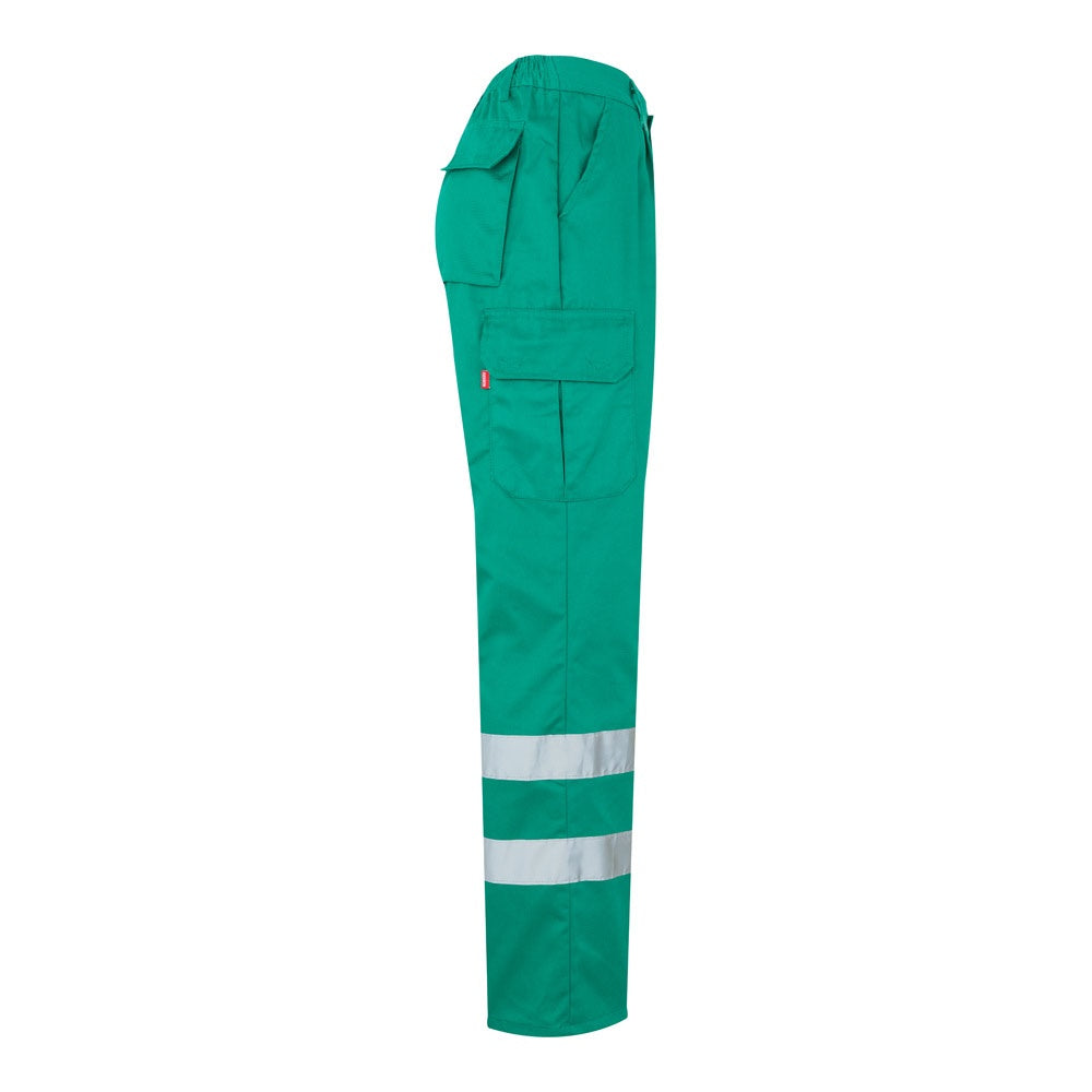 VL ASCLEPIUS promotional workwear garment in green (detail view) with custom logo branding