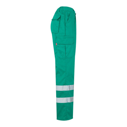VL ASCLEPIUS promotional workwear garment in green (detail view) with custom logo branding
