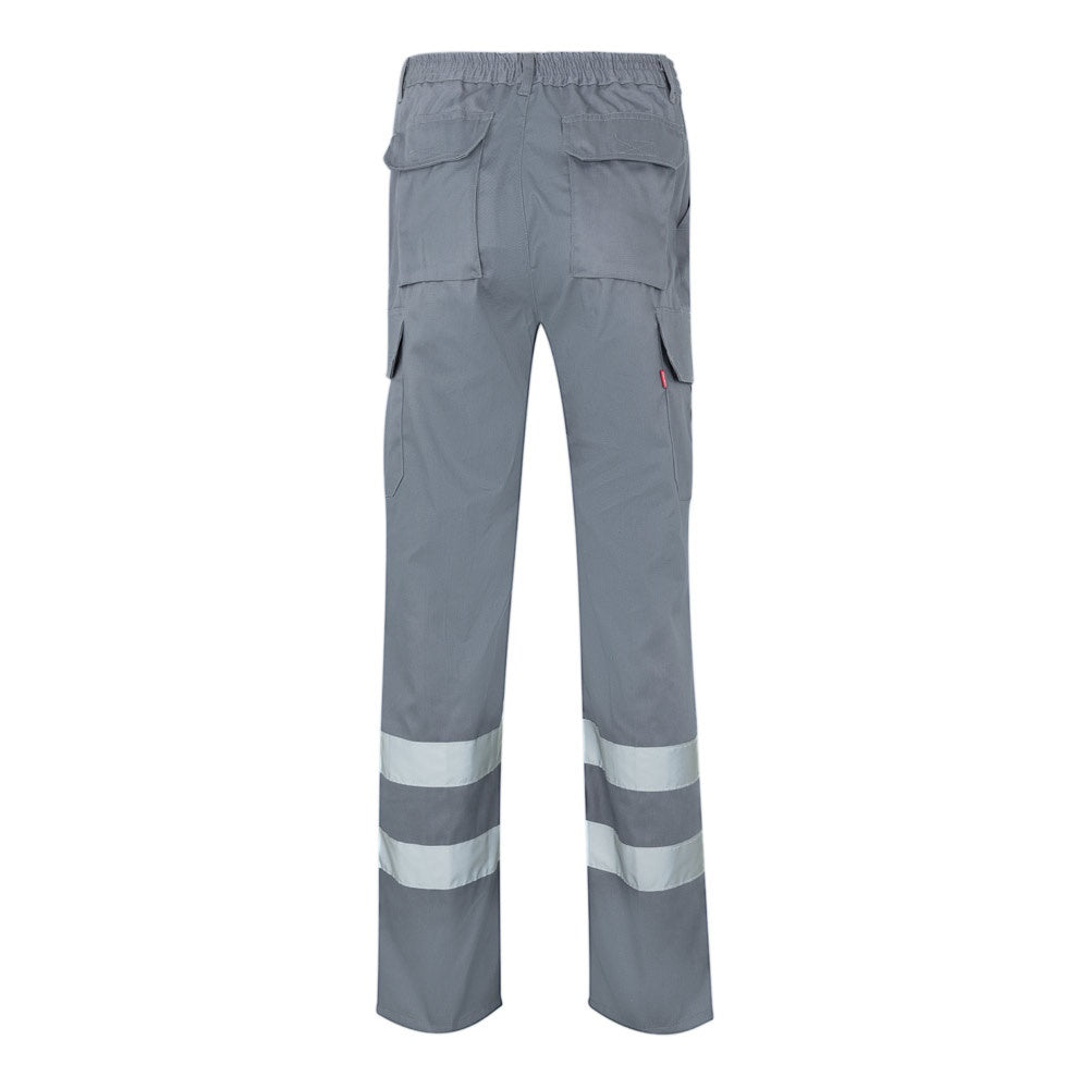 VL ASCLEPIUS promotional workwear garment in grey (detail view) with custom logo branding