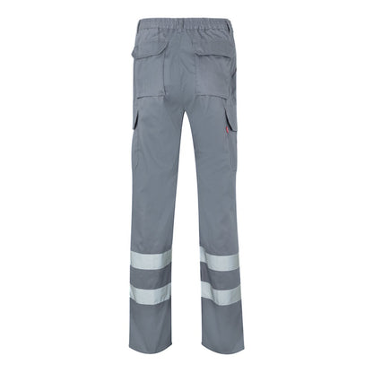 VL ASCLEPIUS promotional workwear garment in grey (detail view) with custom logo branding
