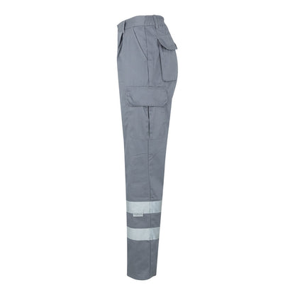 VL ASCLEPIUS promotional workwear garment in grey (detail view) with custom logo branding