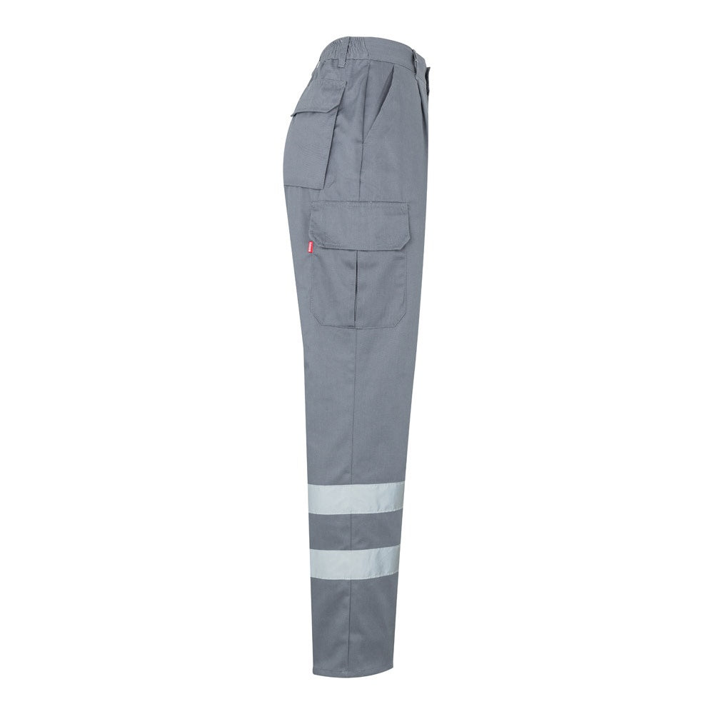 VL ASCLEPIUS promotional workwear garment in grey (detail view) with custom logo branding