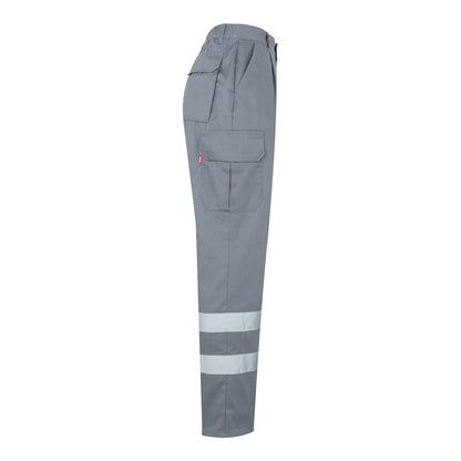 VL ASCLEPIUS promotional workwear garment in grey (detail view) with custom logo branding