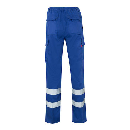 VL ASCLEPIUS promotional workwear garment in royal blue (detail view) with custom logo branding