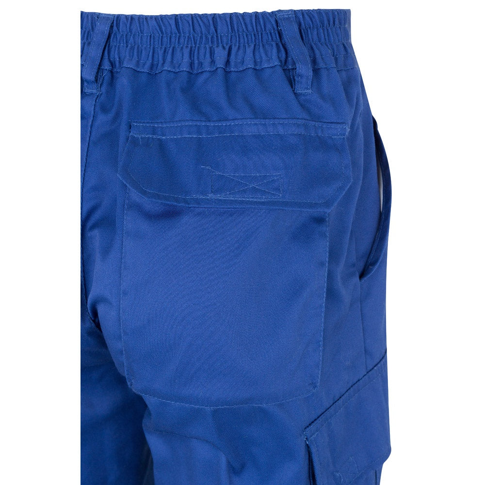 VL ASCLEPIUS promotional workwear garment in royal blue (detail view) with custom logo branding