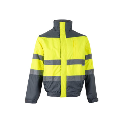 VL JUPITER promotional jacket in grey/yellow with custom logo branding
