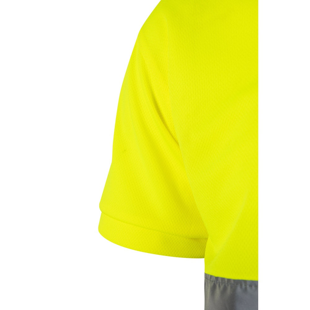 VL CUPID promotional polo shirt in black/yellow with custom logo branding
