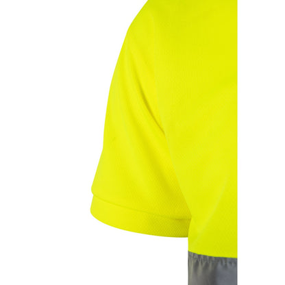 VL CUPID LARGE promotional polo shirt in black/yellow with custom logo branding