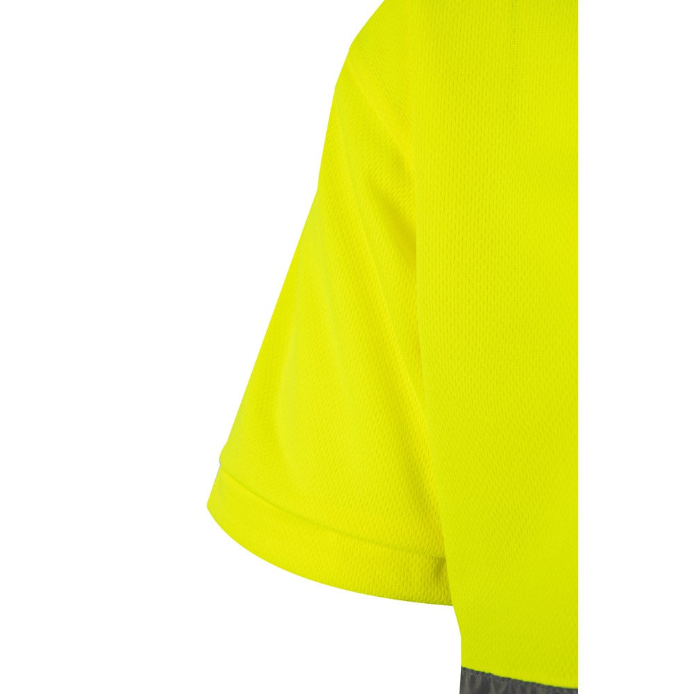 VL CUPID LARGE promotional polo shirt in grey/yellow with custom logo branding
