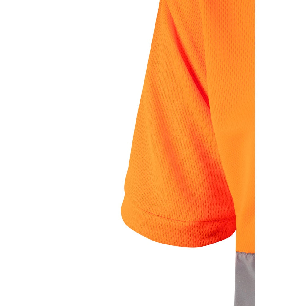 VL CUPID LARGE promotional polo shirt in navy blue/orange with custom logo branding