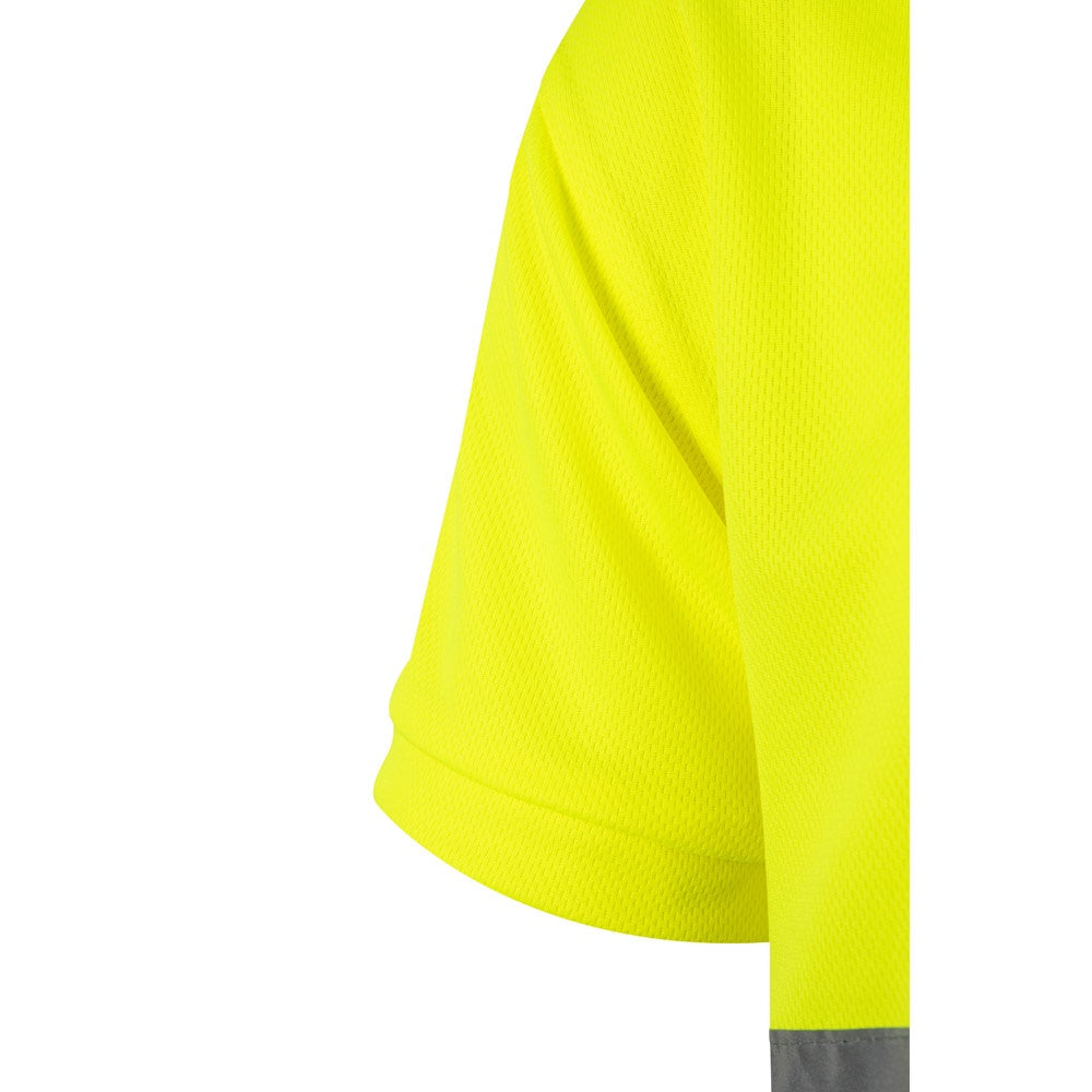 VL CUPID LARGE promotional polo shirt in army green/yellow with custom logo branding
