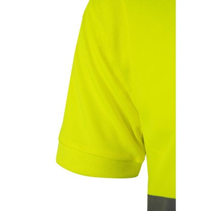 VL CUPID LARGE promotional polo shirt in burgundy/yellow with custom logo branding