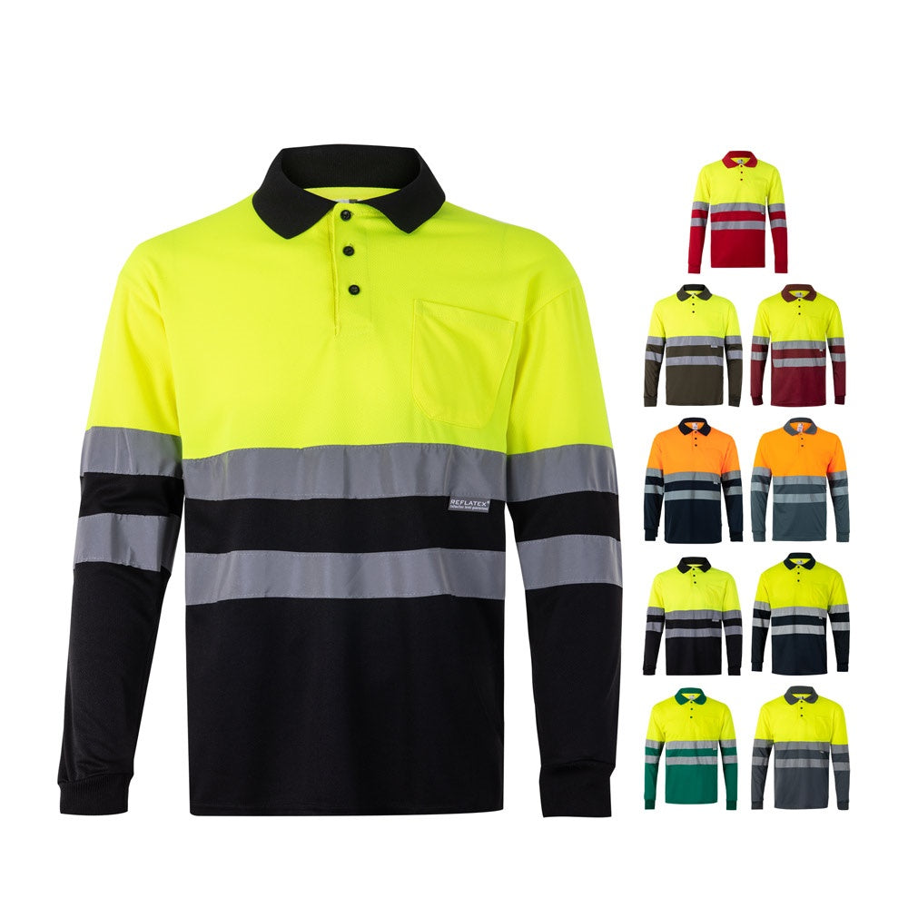 VL VULCAN promotional polo shirt (complete set view) with custom logo branding