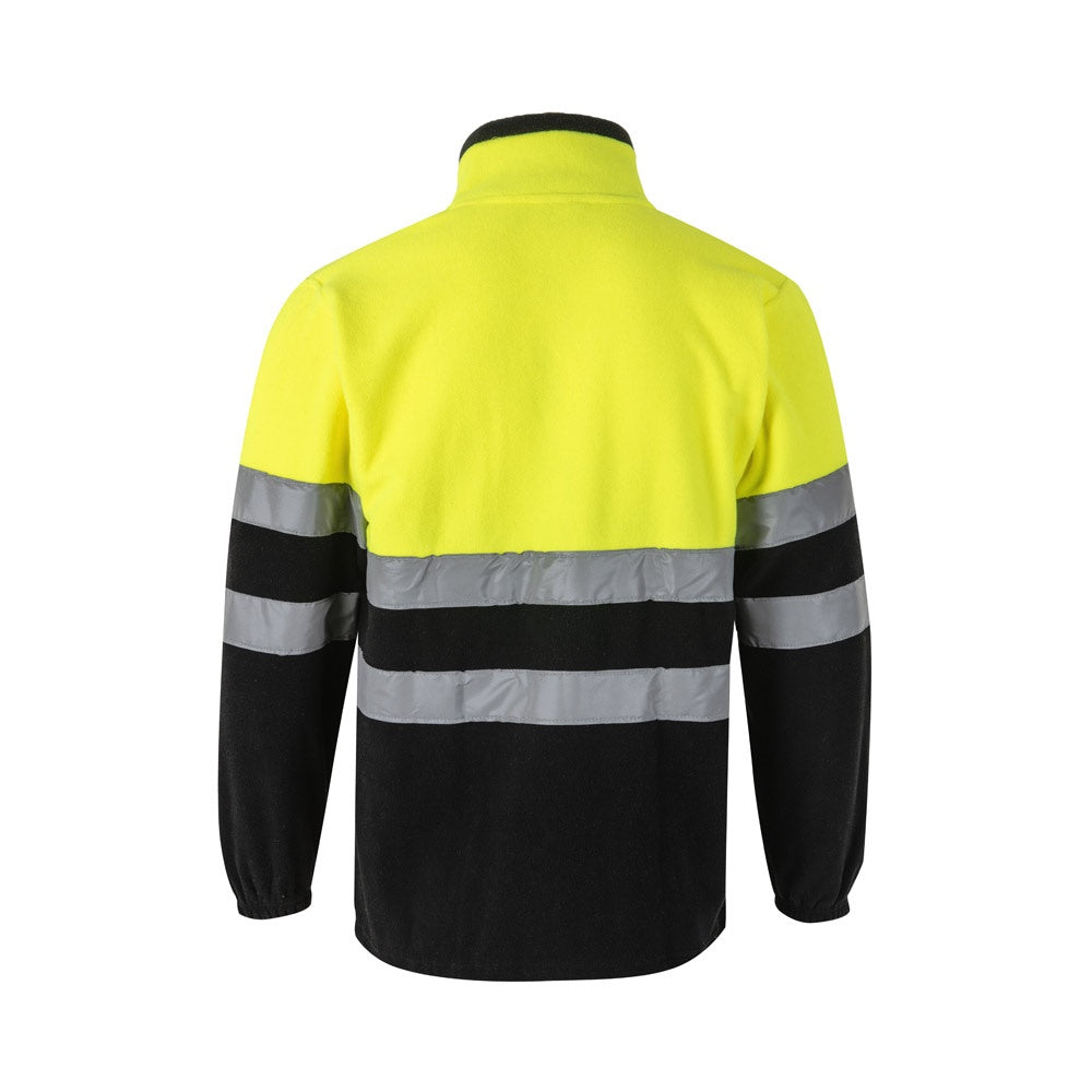 VL EROS LARGE promotional jacket in black/yellow (detail view) with custom logo branding