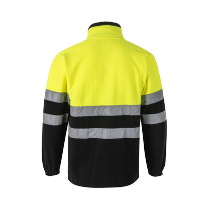 VL EROS LARGE promotional jacket in black/yellow (detail view) with custom logo branding