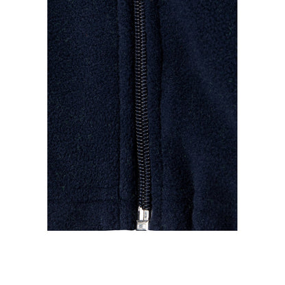 VL EROS LARGE promotional jacket in navy blue/yellow (detail view) with custom logo branding