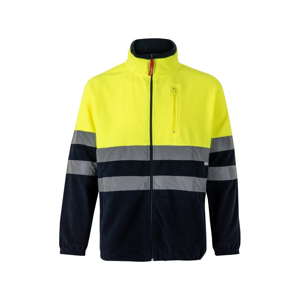 VL EROS LARGE promotional jacket in navy blue/yellow with custom logo branding