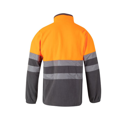 VL EROS LARGE promotional jacket in grey/orange (detail view) with custom logo branding