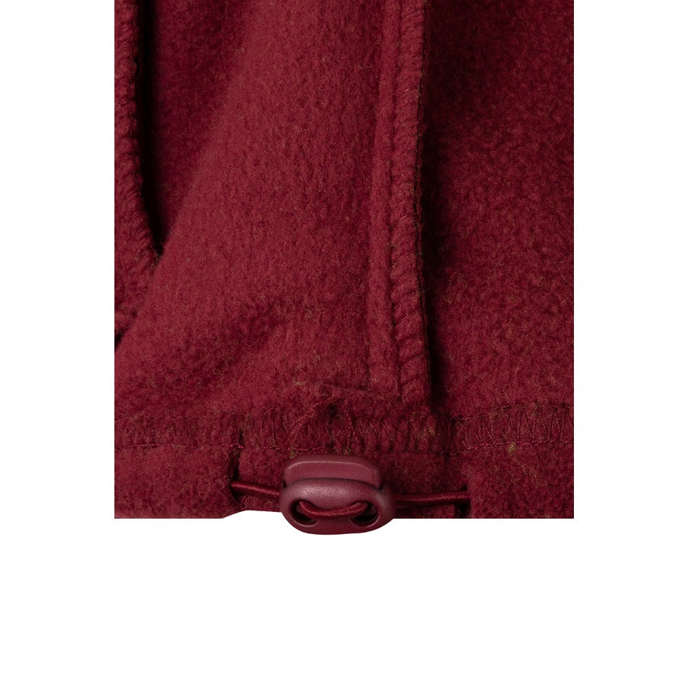 VL EROS LARGE promotional jacket in burgundy/yellow (detail view) with custom logo branding