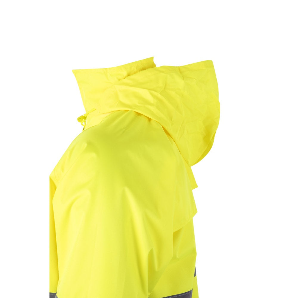 VL VENUS promotional raincoat in hexachrome yellow with custom logo branding