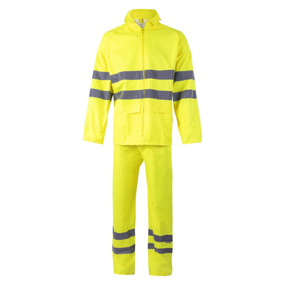 VL VENUS promotional raincoat in hexachrome yellow with custom logo branding