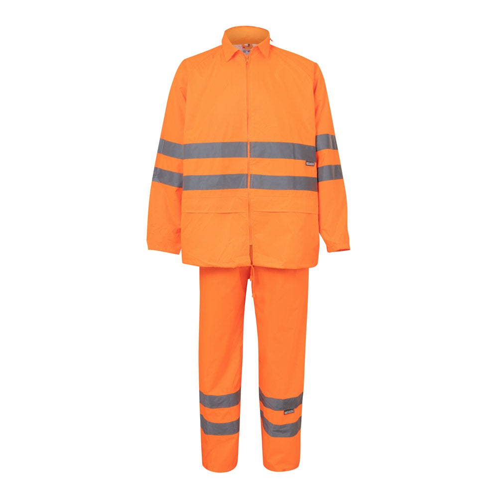 VL VENUS promotional raincoat in hexachrome orange with custom logo branding