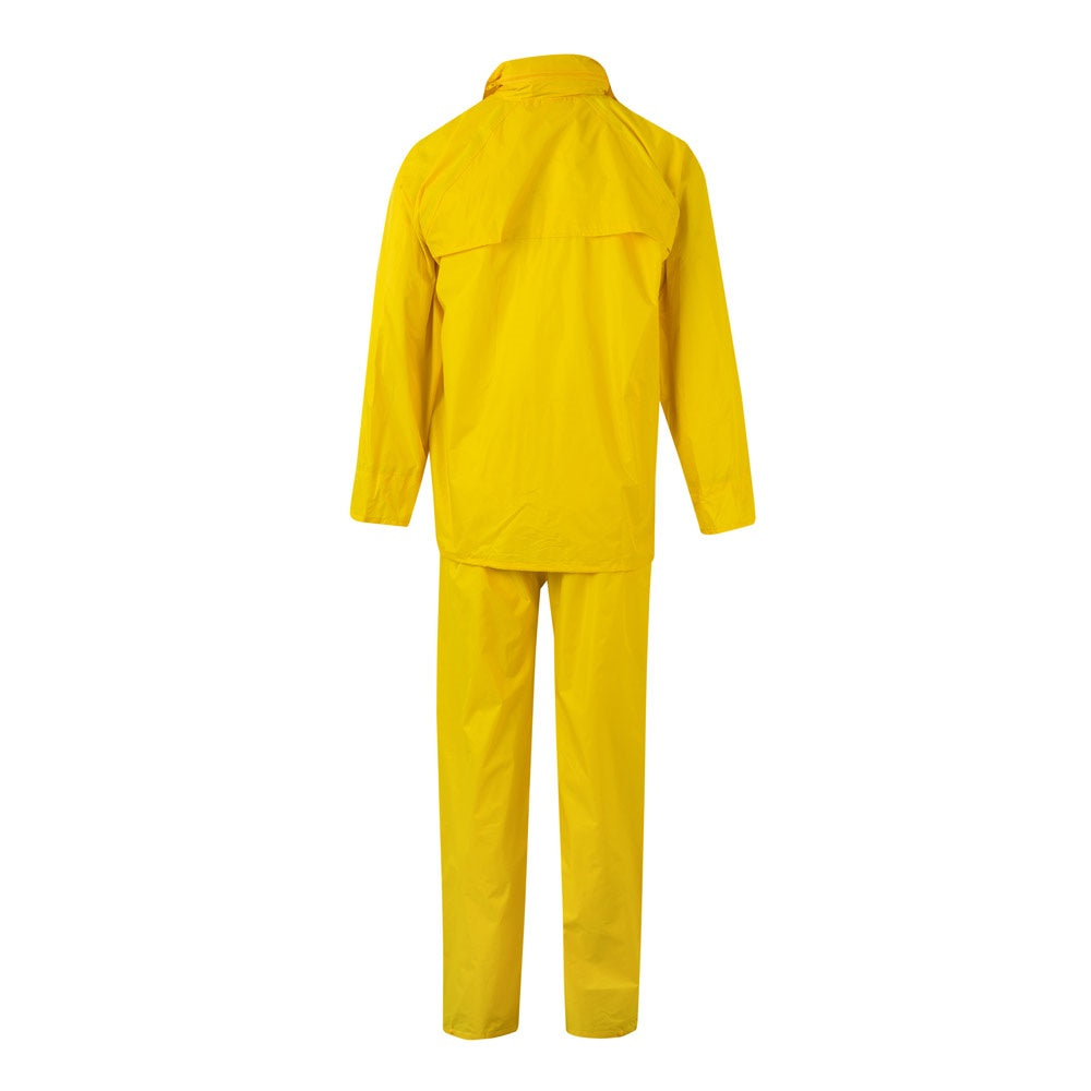 VL SEDNA promotional raincoat in yellow (detail view) with custom logo branding