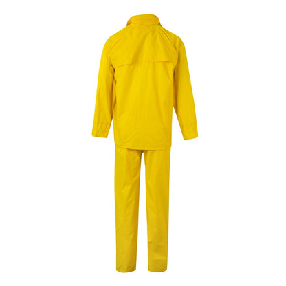 VL SEDNA promotional raincoat in yellow (detail view) with custom logo branding
