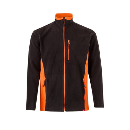 VL GERAS promotional jacket in black / orange with custom logo branding