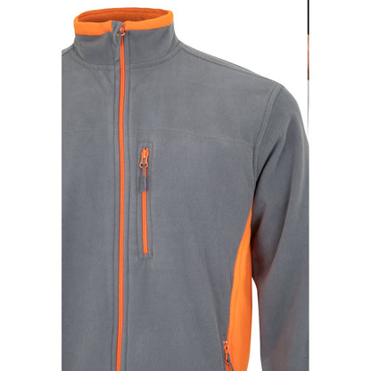 VL GERAS promotional jacket in grey / orange with custom logo branding