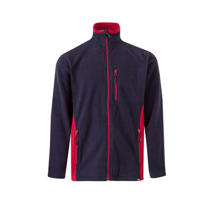 VL GERAS promotional jacket in navy blue / red with custom logo branding