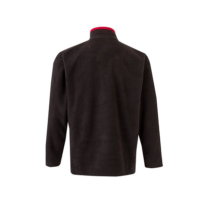VL GERAS promotional jacket in black / red (detail view) with custom logo branding