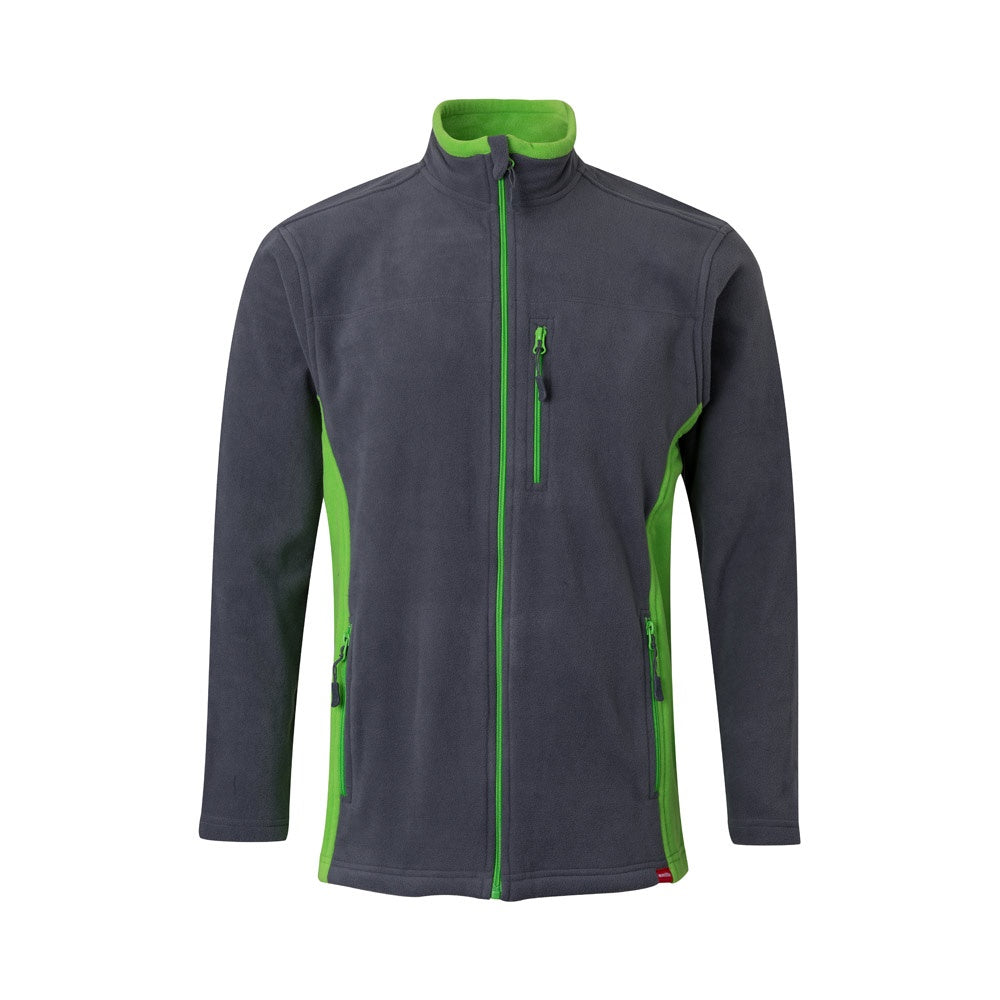 VL GERAS promotional jacket in grey / green with custom logo branding