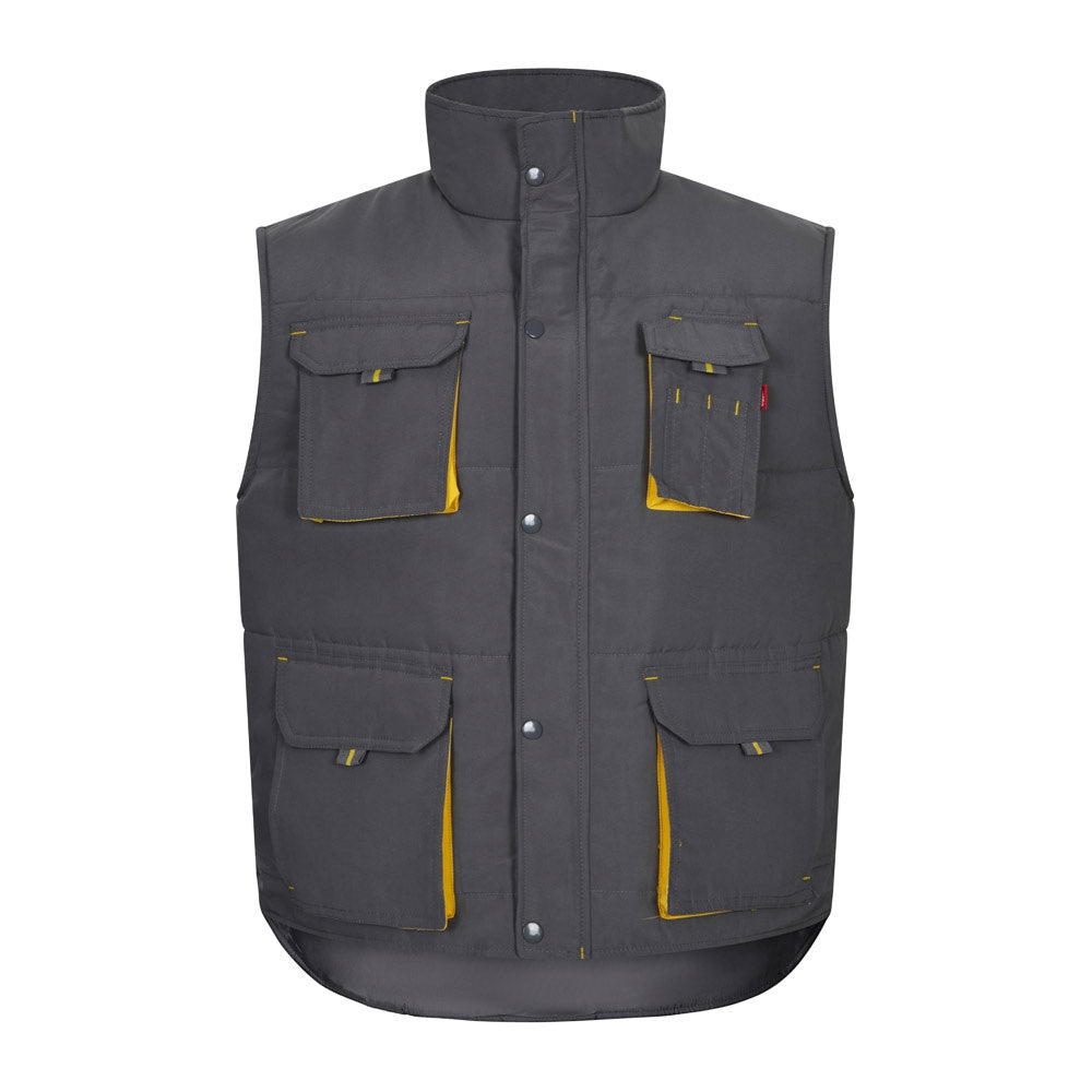 VL NERGAL promotional jacket in grey/yellow with custom logo branding