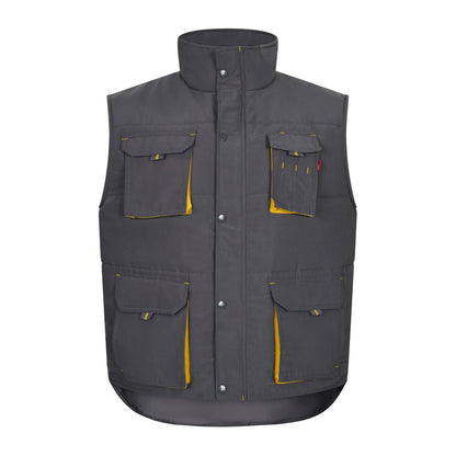 VL NERGAL promotional jacket in grey/yellow with custom logo branding