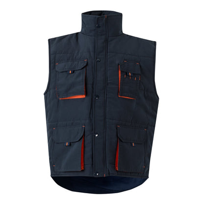VL NERGAL promotional jacket in navy blue/orange with custom logo branding