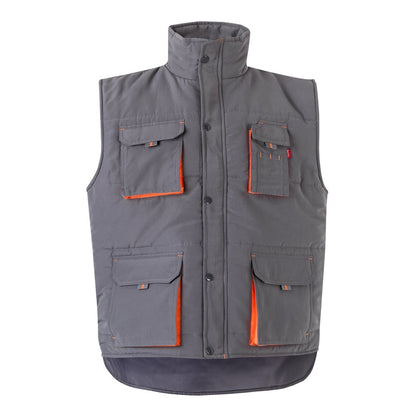 VL NERGAL promotional jacket in grey/orange with custom logo branding