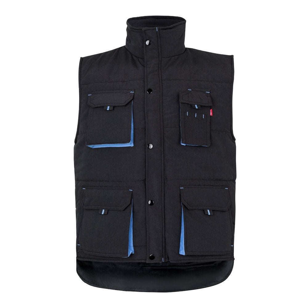 VL NERGAL promotional jacket in black/light blue with custom logo branding