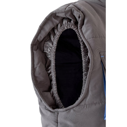 VL NERGAL promotional jacket in grey/light blue with custom logo branding