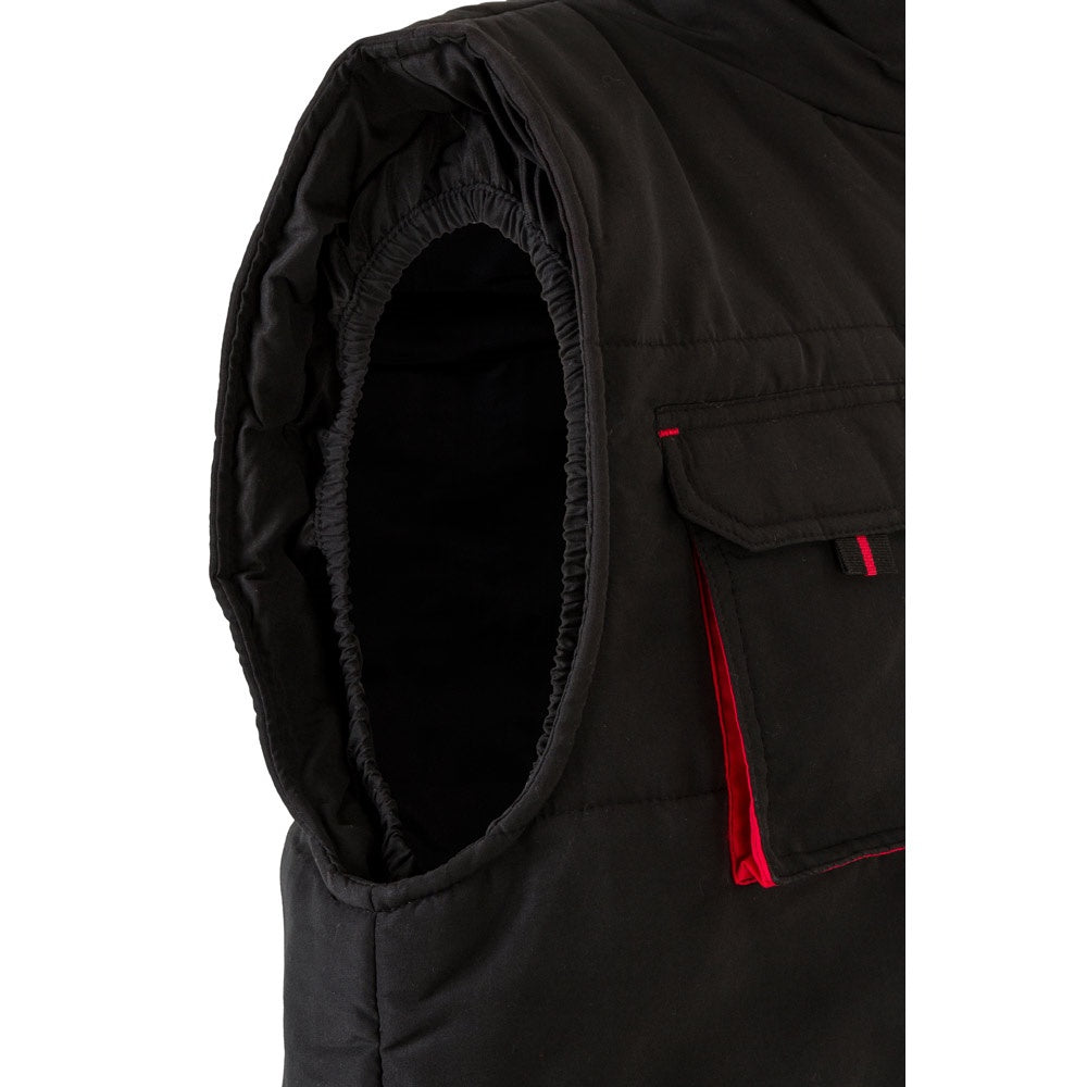 VL NERGAL promotional jacket in black/red with custom logo branding