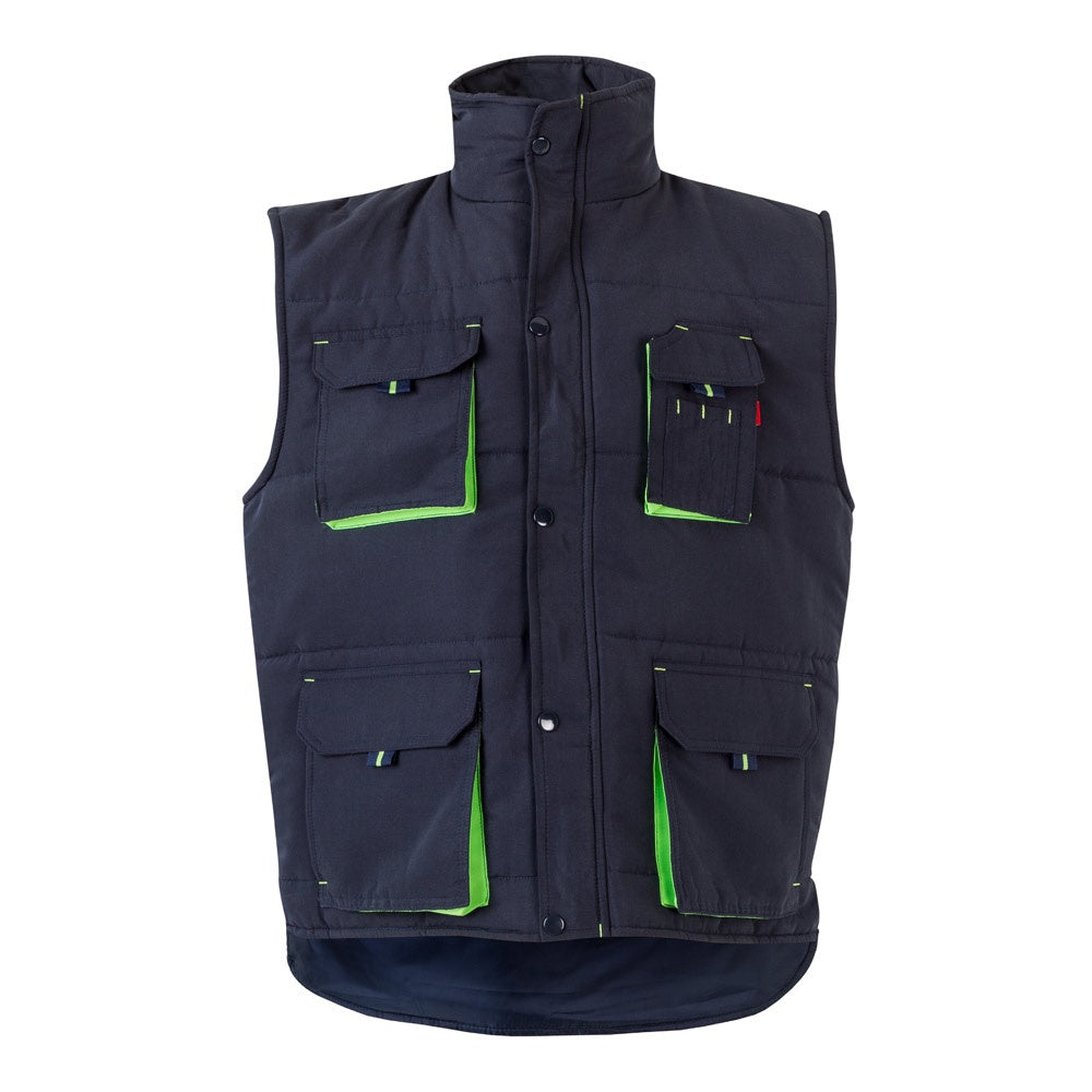 VL NERGAL promotional jacket in navy blue/green with custom logo branding