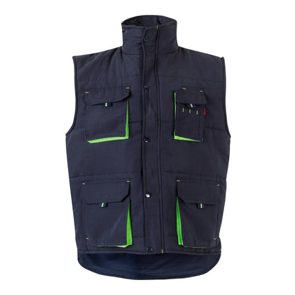 VL NERGAL promotional jacket in navy blue/green with custom logo branding