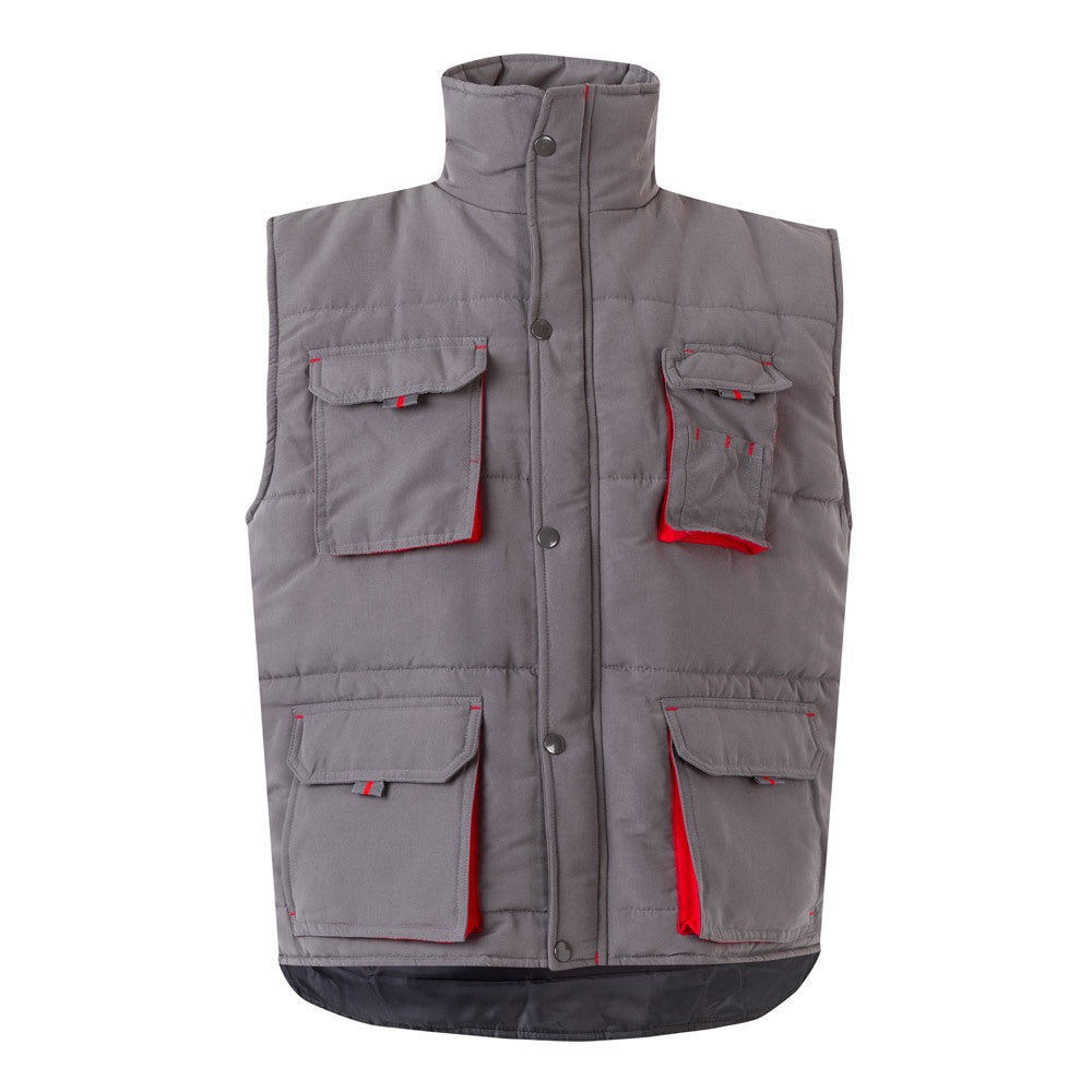 VL NERGAL promotional jacket in grey/red with custom logo branding