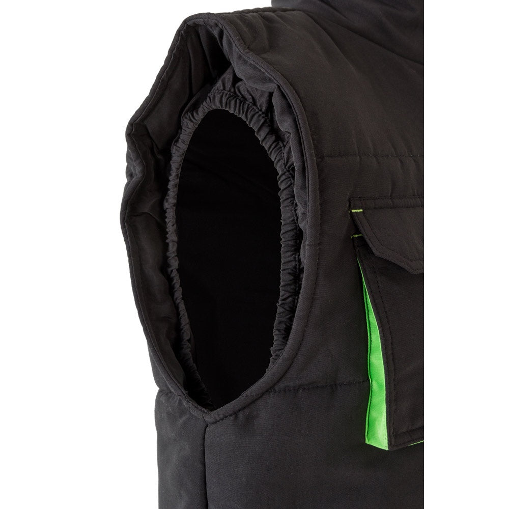 VL NERGAL promotional jacket in black/green with custom logo branding