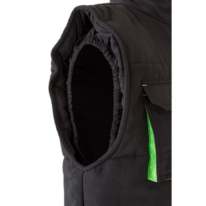 VL NERGAL promotional jacket in black/green with custom logo branding
