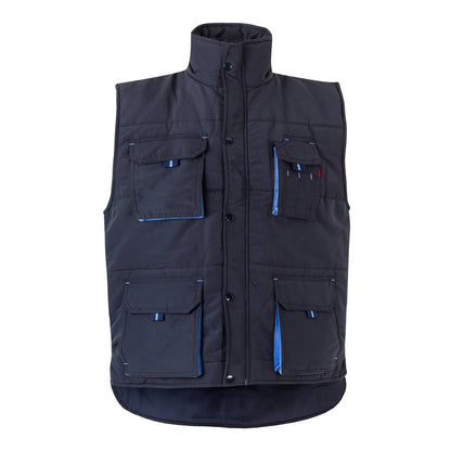 VL NERGAL promotional jacket in navy blue/light blue with custom logo branding
