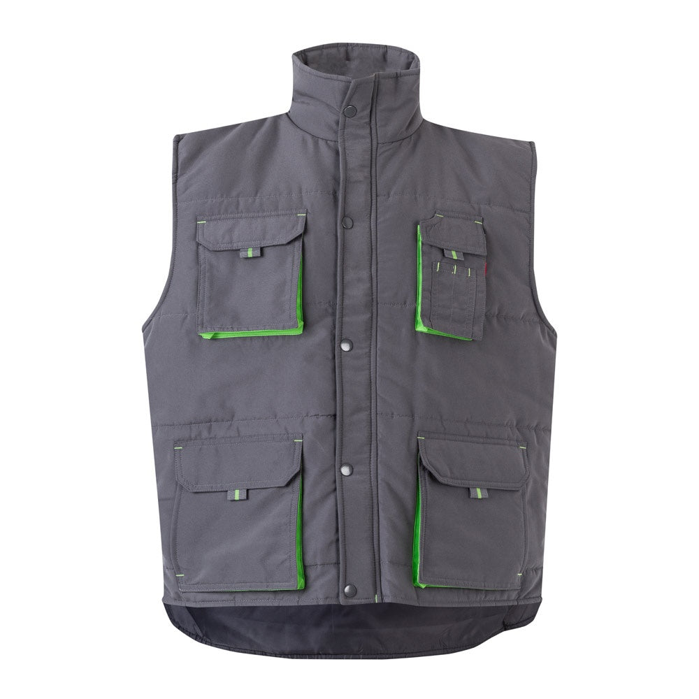 VL NERGAL promotional jacket in grey/green with custom logo branding