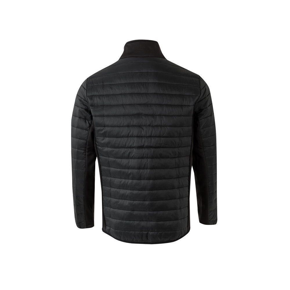 VL RAIJIN promotional jacket in black (detail view) with custom logo branding